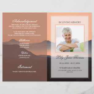 Sunset Funeral Program I lagringsminne