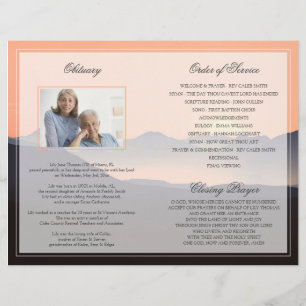 Sunset Funeral Program I Loving Memory Flyer