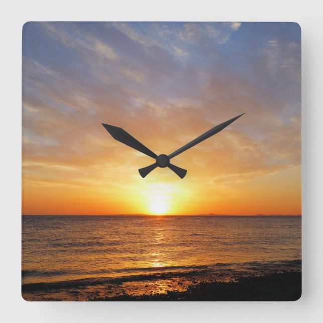 SUNSET FYRKANTIG KLOCKA (Framsida)