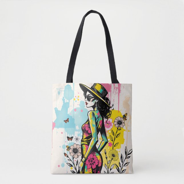 Sunset Garden Fashion Art Double Sided 🌺 Tygkasse (Framsida)