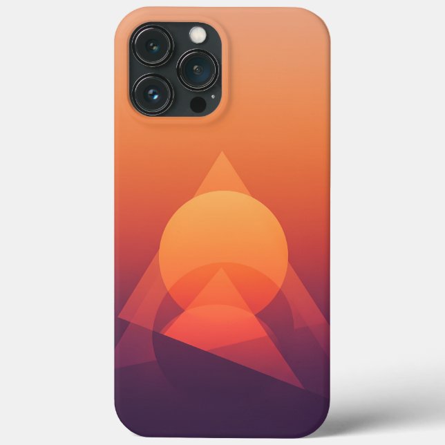 Sunset Geometry Abstract Art (Baksida)