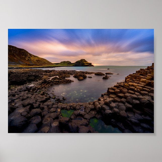 Sunset - Giant's Causeway, Nordirland Poster (Framsidan)
