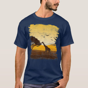 Sunset Giraffe Giraffe Giraffes Afrika T Shirt