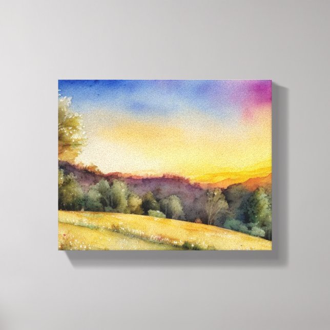 "Sunset Glow" eller "Fält of Dreams" Canvastryck (Framsida)