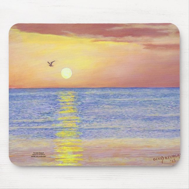 SUNSET GULL NAPLES FLORIDA MOUSEPAD MUSMATTA (Framsidan)