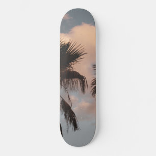 Sunset Handflatan Träd #1 #tropical #wall #decor # Mini Skateboard Bräda 18,5 Cm