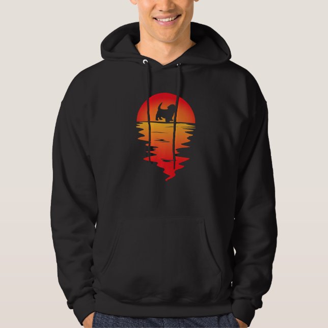 Sunset Havenese Dog I Havenese I Havenese Dog Hoodie (Framsida)