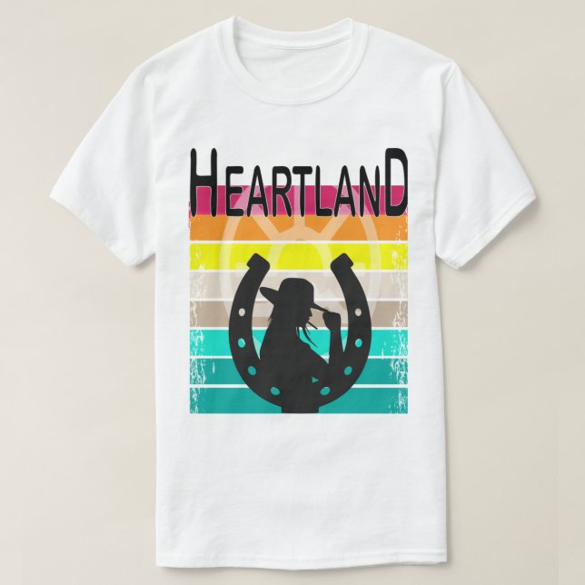 Sunset heartland,sunset heartland logo,heartland r t shirt (Design framsida)