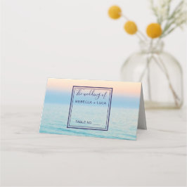 Sunset Himlar Beach Ocean Bröllop Bord Placeringskort