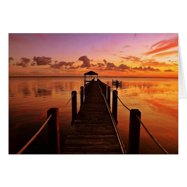 Sunset Himlar Hälsningskort (Framsidan Horizontal)