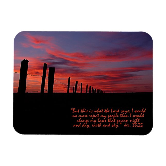 Sunset Himlar inspirationational Magnet (Horisontell)