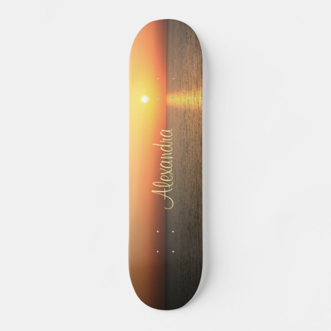 Sunset Himlar Mini Skateboard Bräda 18,5 Cm (Framsida)
