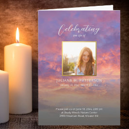 Sunset Himlar Photos Firande of Life Funeral Program