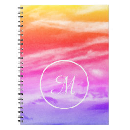 Sunset Himmel Monogram Anteckningsbok