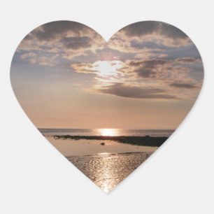 SUNSET HJÄRTFORMAT KLISTERMÄRKE