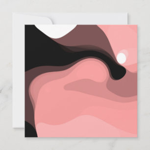 Sunset Horizon: Abstrakt Rosa, Black & White