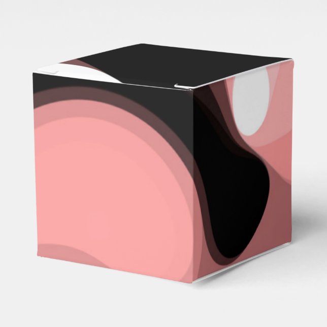 Sunset Horizon: Abstrakt Rosa, Black & White Presentaskar (Framsidan Sidan)