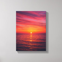 Sunset Horizon over Tranquil Sea Canvastryck