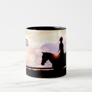 Sunset Horse Ride Två-Tonad Mugg