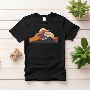 Sunset Horse Riding Cowboy T Shirt