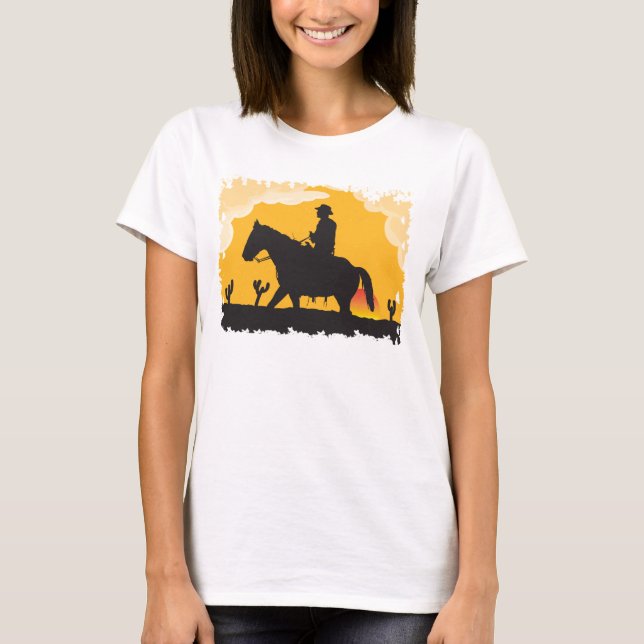 Sunset Horse Tee Shirt (Framsida)