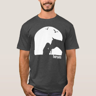 Sunset Horses Riding Best Friends T Shirt