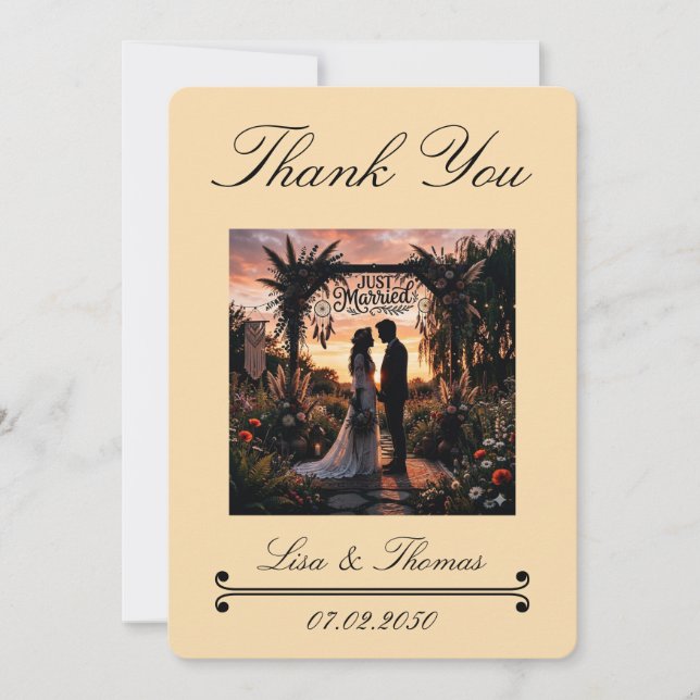 Sunset Hues Nomadic Boho Tack Kort (Framsida)