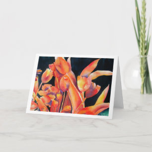 Sunset Hues Tulip Blank Card Kort