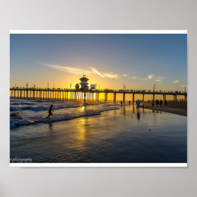 Sunset@Huntington Beach,CA Poster (Framsidan)