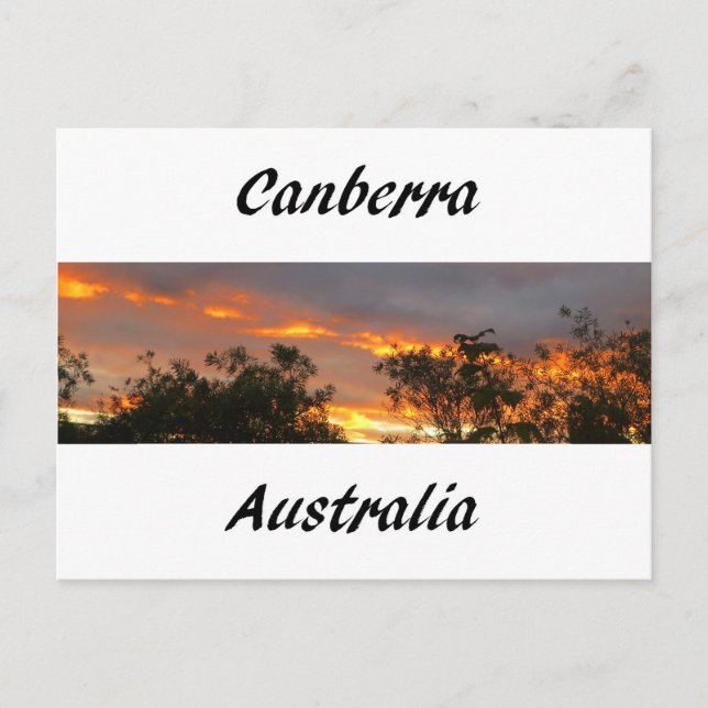 Sunset i Canberra Vykort (Framsida)