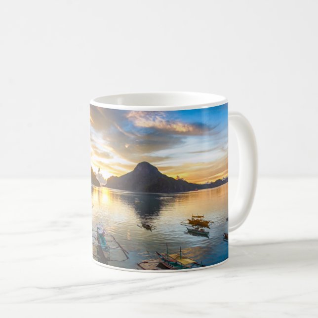 Sunset i El Nido Kaffemugg (Framsida höger)