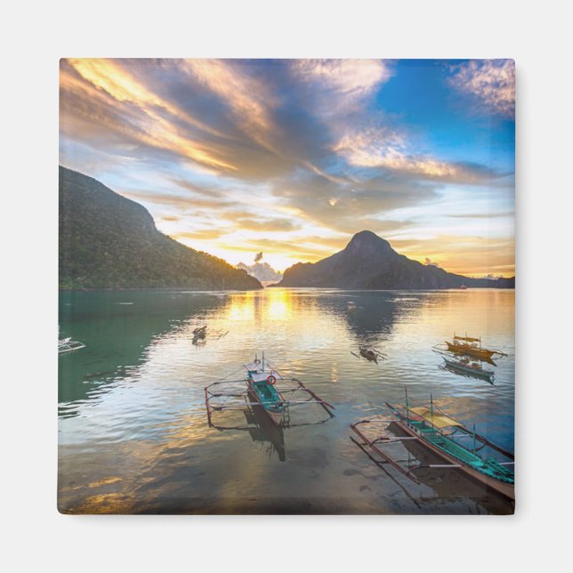Sunset i El Nido Magnet (Framsidan)