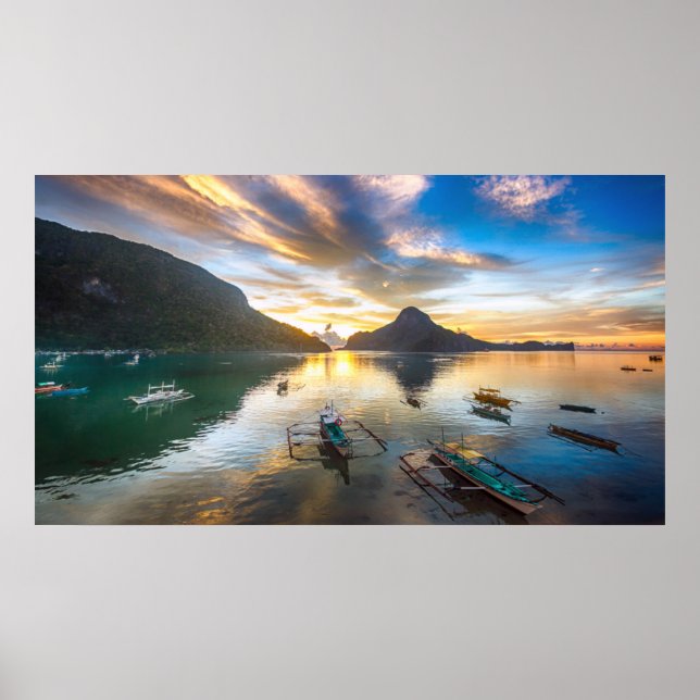 Sunset i El Nido Poster (Framsidan)