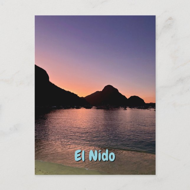 Sunset i El Nido Vykort (Framsida)