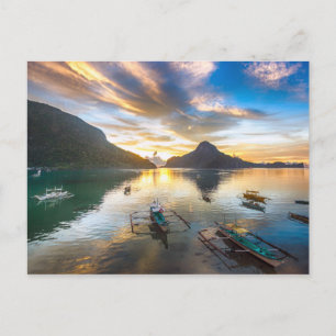 Sunset i El Nido Vykort