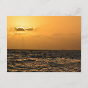 Sunset i Hawaii i Koloa Vykort