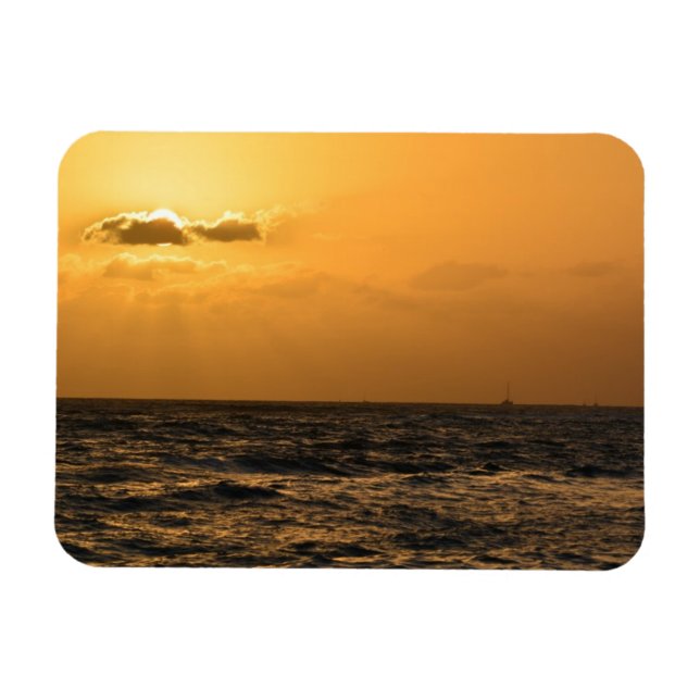 Sunset i Hawaii Magnet (Horisontell)