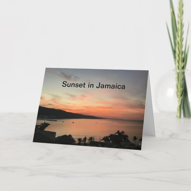 Sunset i Jamaica Kort (Framsida)