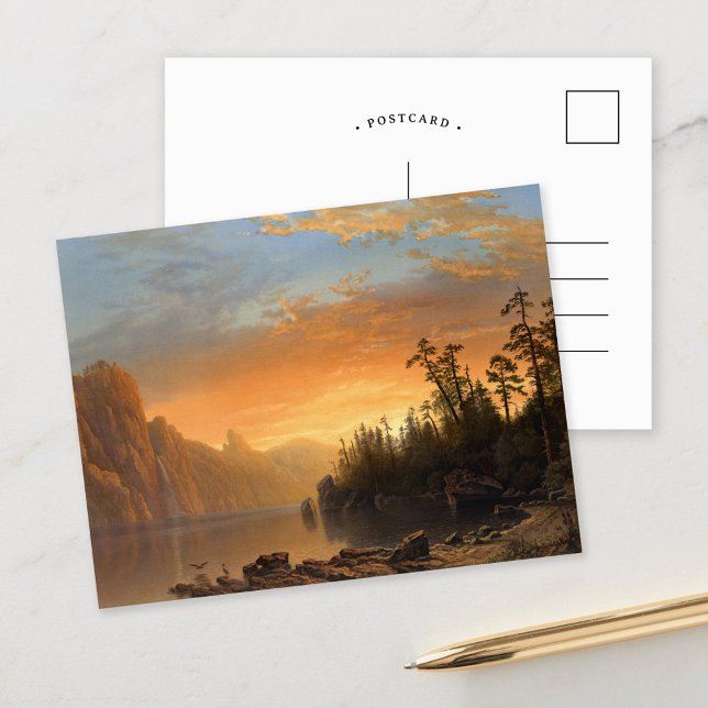 Sunset i Kalifornien | Albert Bierstadt Vykort (Skapare uppladdad)