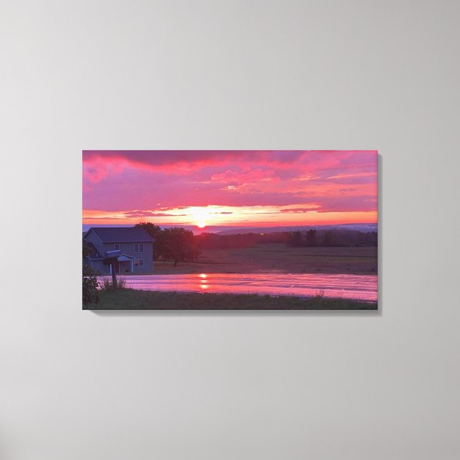 SUNSET I KANVASTRYCKET NYTT YORKSTAT CANVASTRYCK (Framsida)
