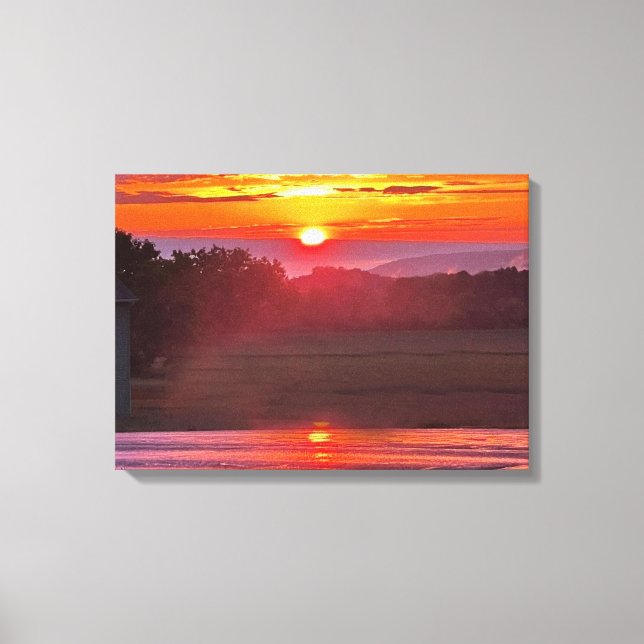 SUNSET I NYTT YORKSTAT CANVASTRYCK (Framsida)