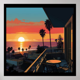 SUNSET I SANTA MONICA #1 POSTER
