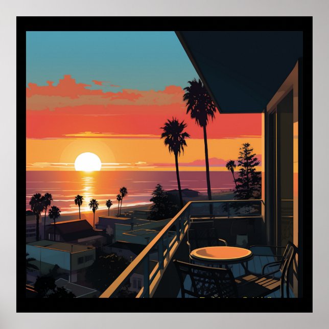 SUNSET I SANTA MONICA #1 POSTER (Framsidan)