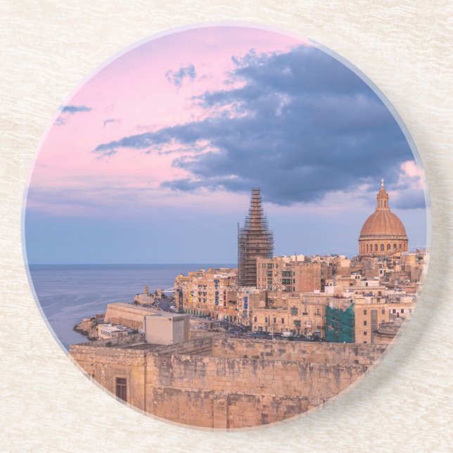 Sunset i Valletta, Malta Underlägg (Framsidan)