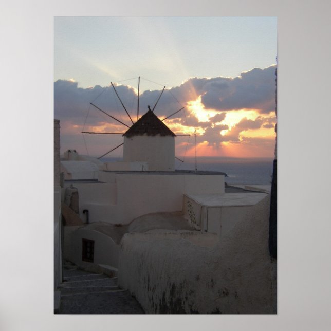 Sunset Ia Santorini Poster (Framsidan)