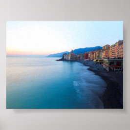 Sunset in Camogli Poster