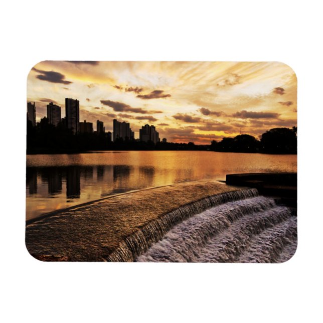 Sunset in City Londrina Magnet (Horisontell)
