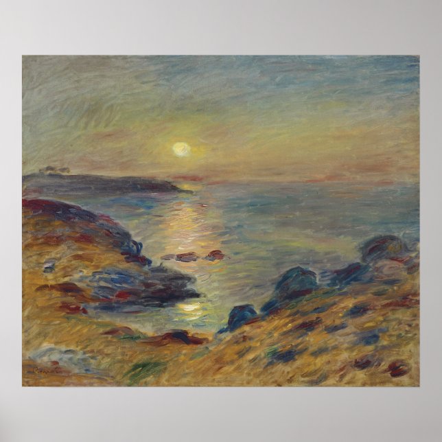 Sunset in Douarnenez Fine Art Ligcape Poster (Framsidan)