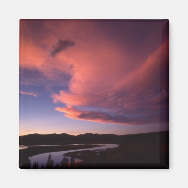 Sunset in Hayden Valley Magnet (Framsidan)