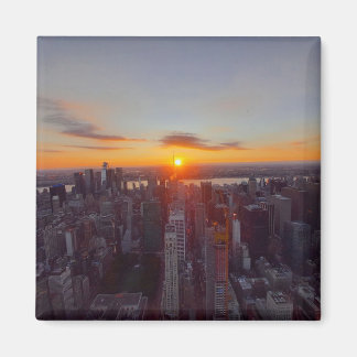 Sunset in Manhattan, Hudson River - New York City Magnet